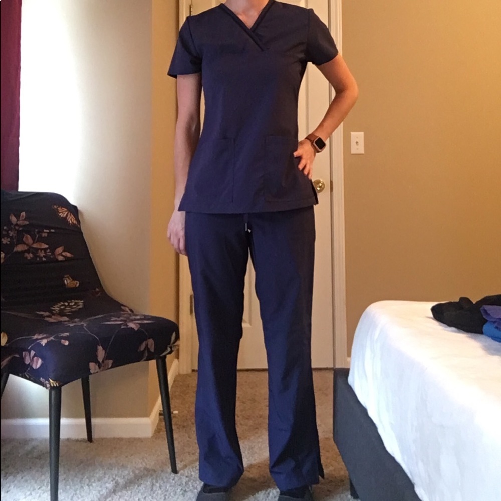 Scrub Set Small- Shirt/Pants- Navy